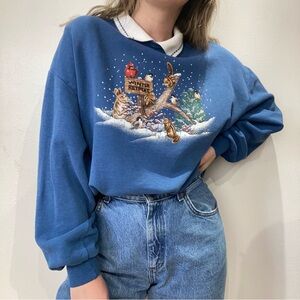 Vintage Winter Animals Sweatshirt